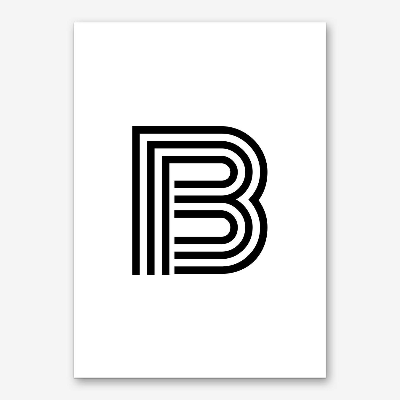 Black Letter B Wall Art Print | Fast Shipping | Fy